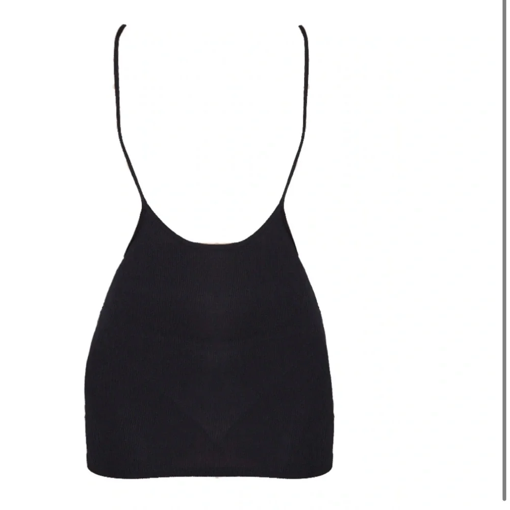 [PLT] Ribbed Dungaree Straps Mini Skirt - Picture 4 of 5